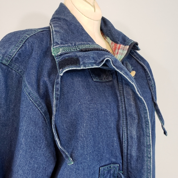 Vintage Silver Unicorn denim coat size 16 - Picture 2 of 9